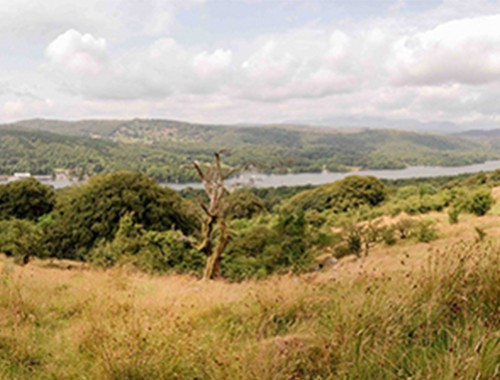 Panoramic view of Lake Windermere, UK