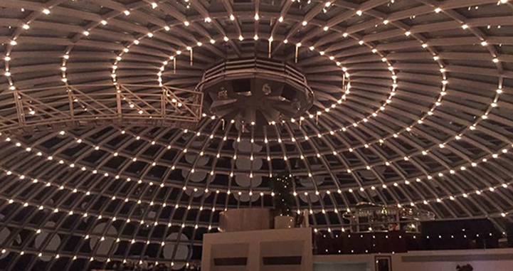 The ceiling of the Perlan restaurant in Iceland